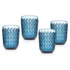Dof & Highball|Godinger Alba Blue Double Old Fashion, Set of 4