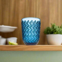 Dof & Highball|Godinger Alba Blue Double Old Fashion, Set of 4