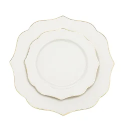 Fine Dinnerware|Godinger Arendale Porcelain 12 Piece Dinnerware Set, Service For 4