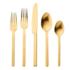 Flatware Sets|Godinger Atlas Matte Gold 18/0 Stainless Steel 20 Piece Flatware Set, Service For 4