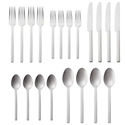 Flatware Sets|Godinger Atlas Mirrored 18/0 Stainless Steel 20 Piece Flatware set, Service for 4