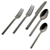 Flatware Sets|Godinger Atlas Mirrored Black 18/0 Stainless Steel 20 Piece Flatware Set, Service For 4