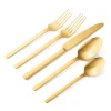 Flatware Sets|Godinger Atlas Mirrored Gold 18/0 Stainless Steel 20 Piece Flatware Set, Service For 4