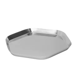 Serving Trays|Godinger Auburn Small Organic Stainless Steel Tray