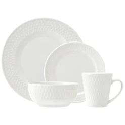 Fine Dinnerware|Godinger Avea Porcelain 16 Piece Dinnerware Set, Service for 4