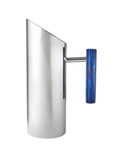 Pitchers|Godinger Azure Blue Resin & Stainless Steel Pitcher