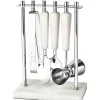 Barware Sets|Barware Tools|Godinger Azure Matte White Resin & Stainless Steel 5 Piece Bar Tool Set