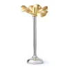 Candles & Candleholders|Godinger Blossom Platinum & Gold Tapered Candle Holder 15.75"