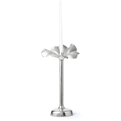 Candles & Candleholders|Godinger Blossom Platinum Tapered Candle Holder 15.75"