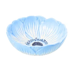 Bowls|Godinger Blue Poppy Flower Cereal Bowl