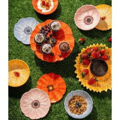 Bowls|Godinger Blue Poppy Flower Cereal Bowl