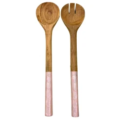 Salad Servers|Godinger Capri Pink Salad Server Set