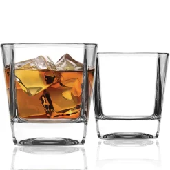 Dof & Highball|Godinger Carnegie Double Old Fashion Glass, Set of 4