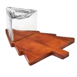 Kitchen Tools|Serving & Cheese Boards|Godinger Christmas Tree Cheese Board, Cloche with Knife