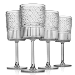 Acrylic|Godinger Claro Acrylic Clear Goblet, Set of 4