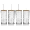 Acrylic|Godinger Claro Acrylic Clear Travel Tumbler, Set of 4