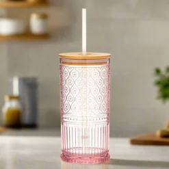 Acrylic|Godinger Claro Acrylic Pink Travel Tumbler