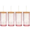 Acrylic|Godinger Claro Acrylic Pink Travel Tumbler, Set of 4