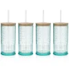 Acrylic|Godinger Claro Acrylic Seafoam Travel Tumbler, Set of 4