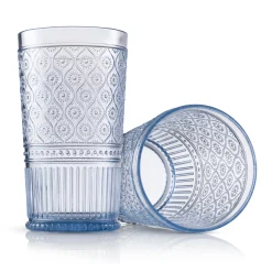 Acrylic|Dof & Highball|Godinger Claro Blue Acrylic Highball, Set of 4