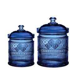 Kitchen Storage|Godinger Claro Blue Canister Small