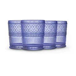 Dof & Highball|Godinger Claro Blue Double Old Fashion, Set of 4