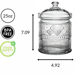 Kitchen Storage|Godinger Claro Clear Medium Canister