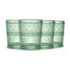 Dof & Highball|Godinger Claro Green Double Old Fashion, Set of 4