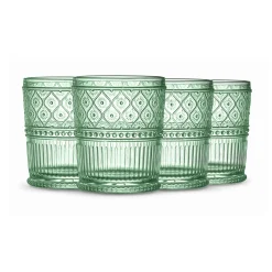 Dof & Highball|Godinger Claro Green Double Old Fashion, Set of 4