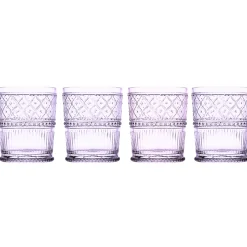 Dof & Highball|Godinger Claro Lavender Double Old Fashion, Set of 4