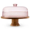 Acrylic|Godinger Claro Pink Acrylic Cake Dome