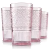 Acrylic|Dof & Highball|Godinger Claro Pink Acrylic Highball, Set of 4