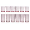 Acrylic|Dof & Highball|Godinger Claro Pink Acrylic Highball & Double Old Fashion, Set of 12