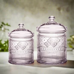 Kitchen Storage|Godinger Claro Pink Canister Small