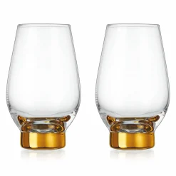 Wine & Champagne|Godinger Column Gold White Wine, Set of 2