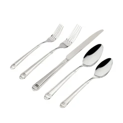 Flatware Sets|Godinger Crete Sandblast Mirrored 18/0 Stainless Steel 20 Piece Flatware Set, Service For 4