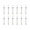 Flatware Sets|Godinger Crete Sandblasted Mirrored 18/0 Stainless Steel Salad Fork, Set of 12
