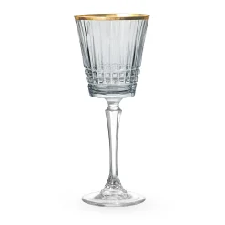 Wine & Champagne|Godinger Cristine Smoke Gold Rim Red Wine Glass, Set of 4