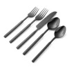 Flatware Sets|Godinger Cubit Matte Black 18/10 Stainless Steel 20 Piece Flatware Set, Service For 4
