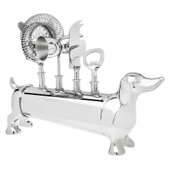 Barware Sets|Godinger Dachshund 5 Piece Bar Tool Set