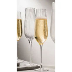 Wine & Champagne|Godinger Divo Optic Champagne Flute. Set of 4