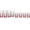 Acrylic|Dublin Glassware|Godinger Dublin Acrylic Blush Double Old Fashion & Highball, Set of 8