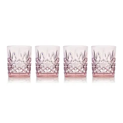 Acrylic|Dublin Glassware|Godinger Dublin Acrylic Blush Double Old Fashion & Highball, Set of 8
