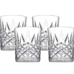Acrylic|Dublin Glassware|Godinger Dublin Acrylic Clear Double Old Fashion, Set of 4