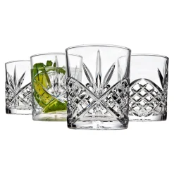 Acrylic|Dublin Glassware|Godinger Dublin Acrylic Clear Double Old Fashion, Set of 4