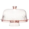 Acrylic|Specialty Serving|Godinger Dublin Blush Acrylic 6 In 1 Cake Dome
