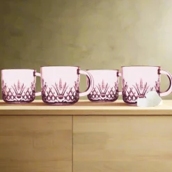 Dublin Kitchen|Mugs & Teacups|Godinger Dublin Blush Espresso Mug, Set of 4