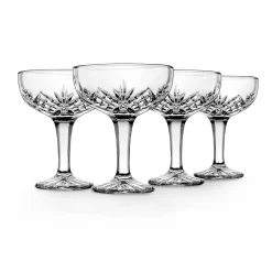 Martini & Coupes|Dublin Glassware|Godinger Dublin Champagne Coupe, Set of 4