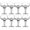 Martini & Coupes|Dublin Glassware|Godinger Dublin Crystal Champagne Coupe, Set of 8