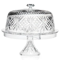 Cake Stands|Dublin Kitchen|Godinger Dublin Crystal 4 In 1 Cake Dome